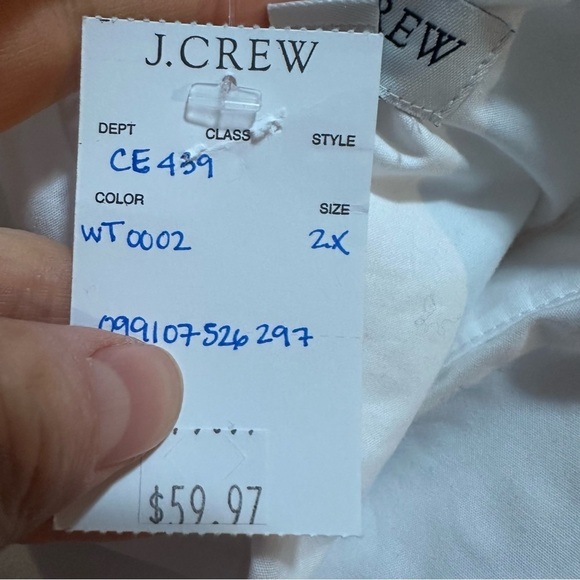 NWOT J crew Feather-trimmed button-up shirt in signature fit - Picture 5 of 5
